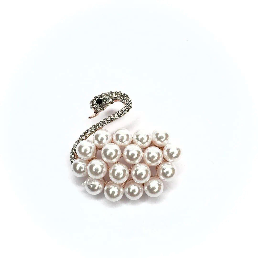 Spilla swarovski cigno