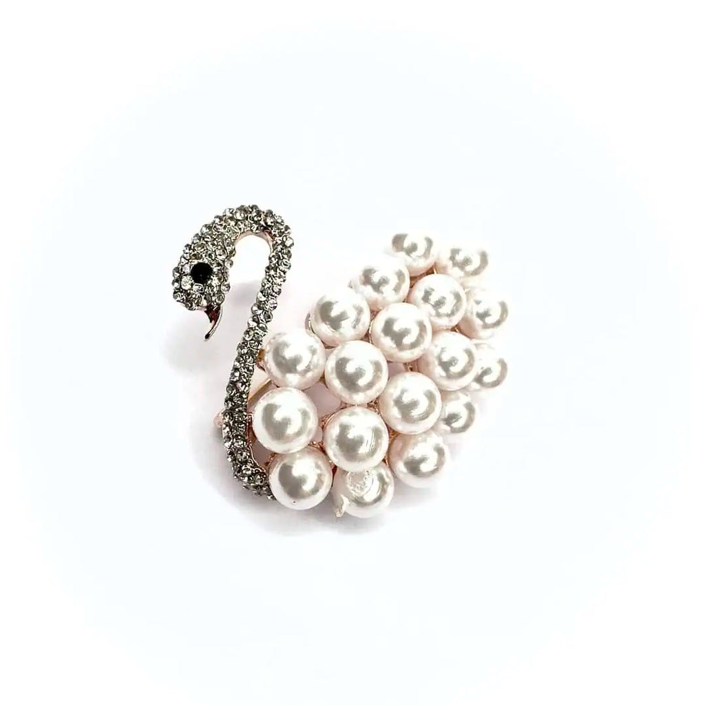 Spilla swarovski cigno