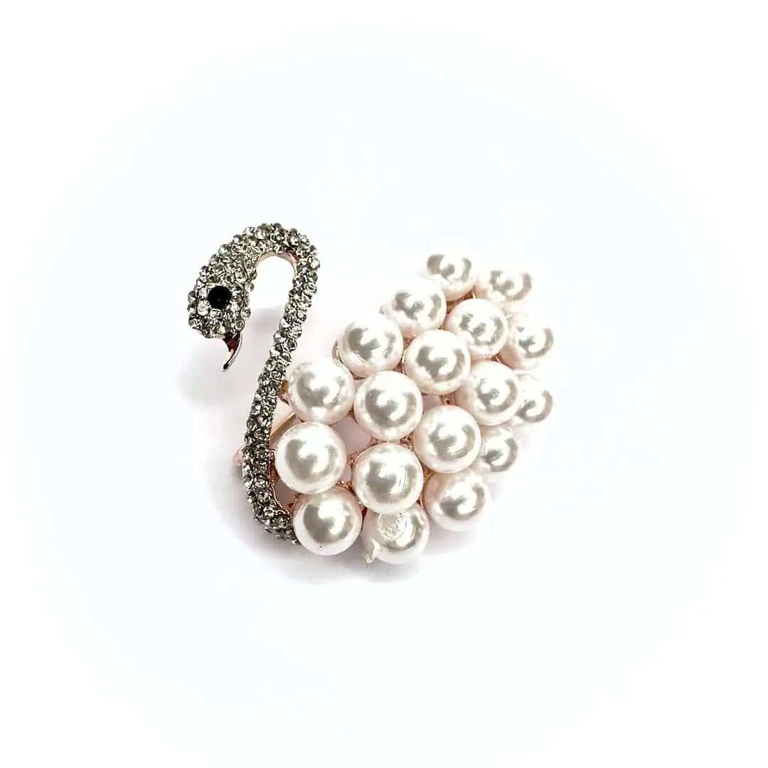 Spilla swarovski cigno