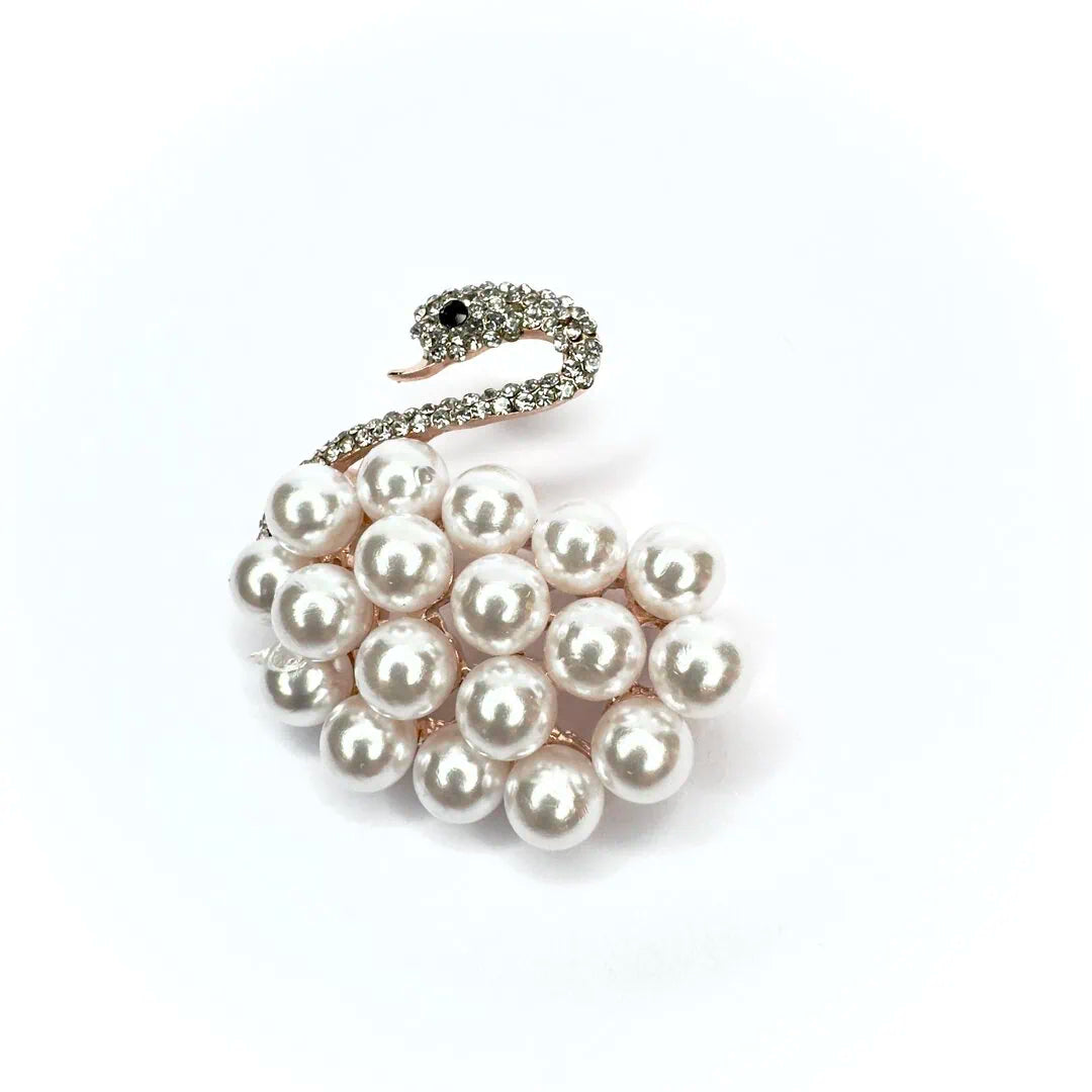 Spilla swarovski cigno