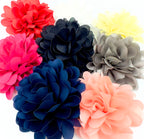 Spilla Peonia in raso di seta colorata