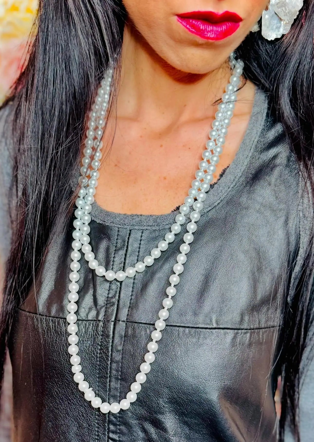 Collana di perle lunga