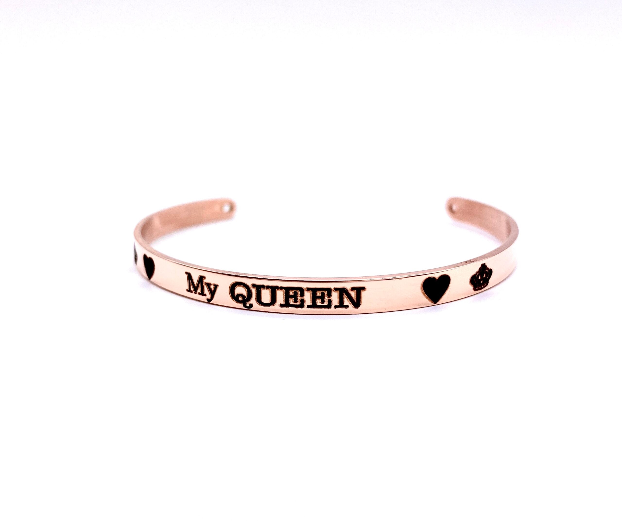 Bracciale con Scritta oro rosa