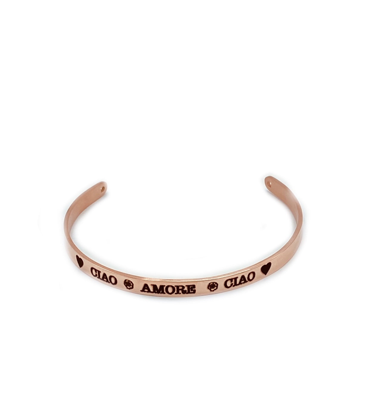 Bracciale con Scritta oro rosa