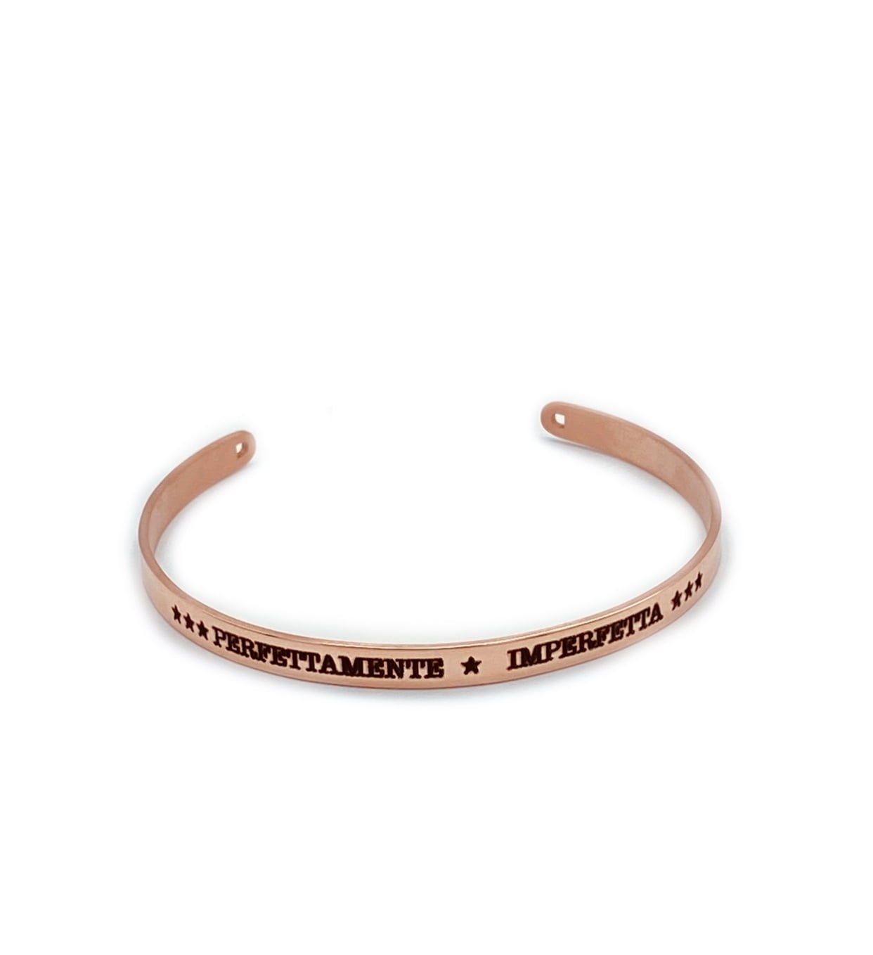 Bracciale con Scritta oro rosa