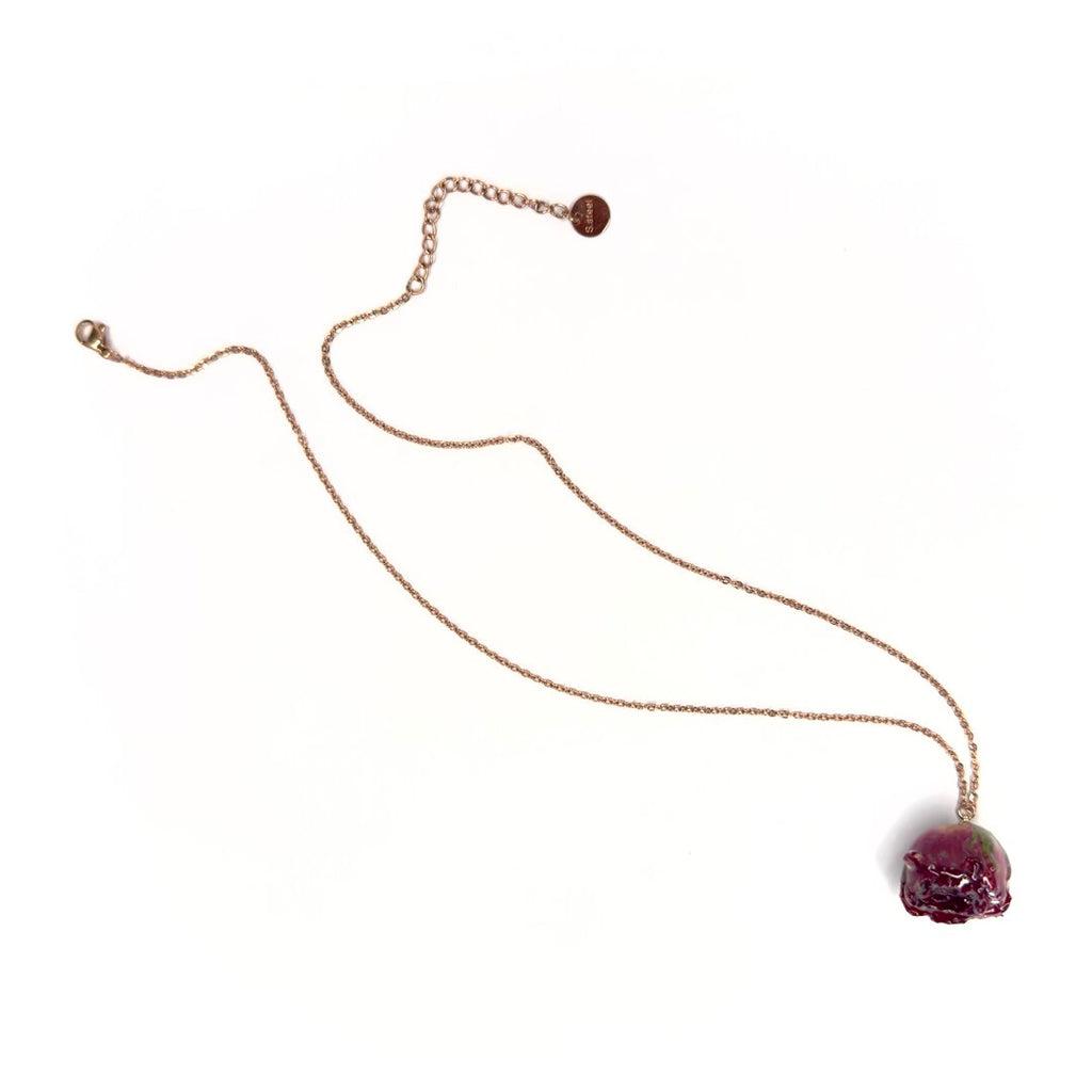 Collana rosa catena Amaranto Botanic