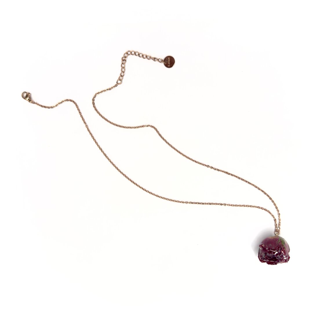 Collana rosa catena Amaranto Botanic