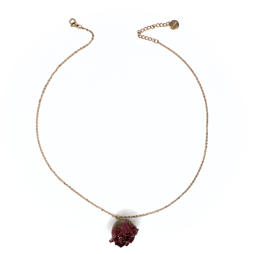 Collana rosa catena Amaranto Botanic