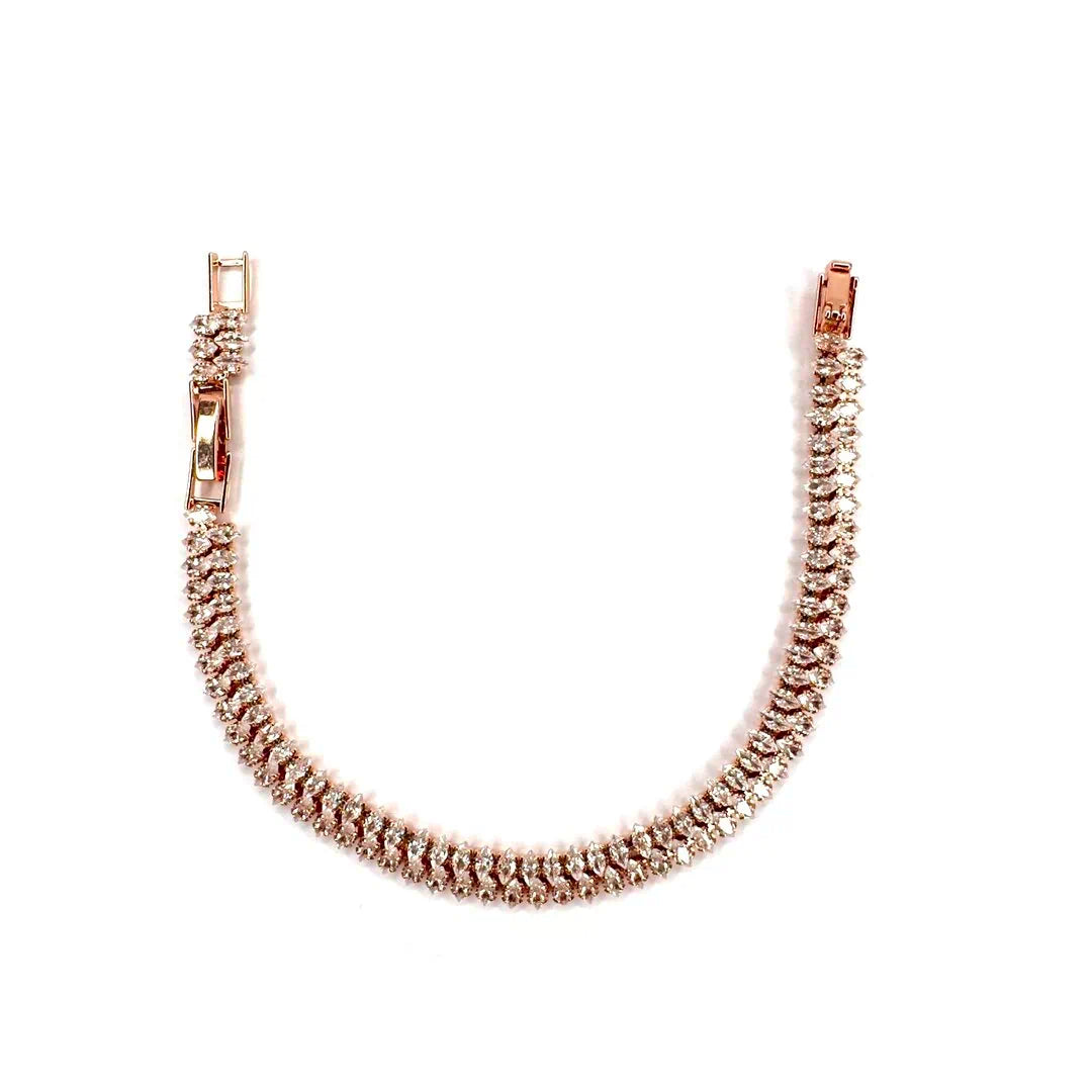 bracciale tennis oro rosa