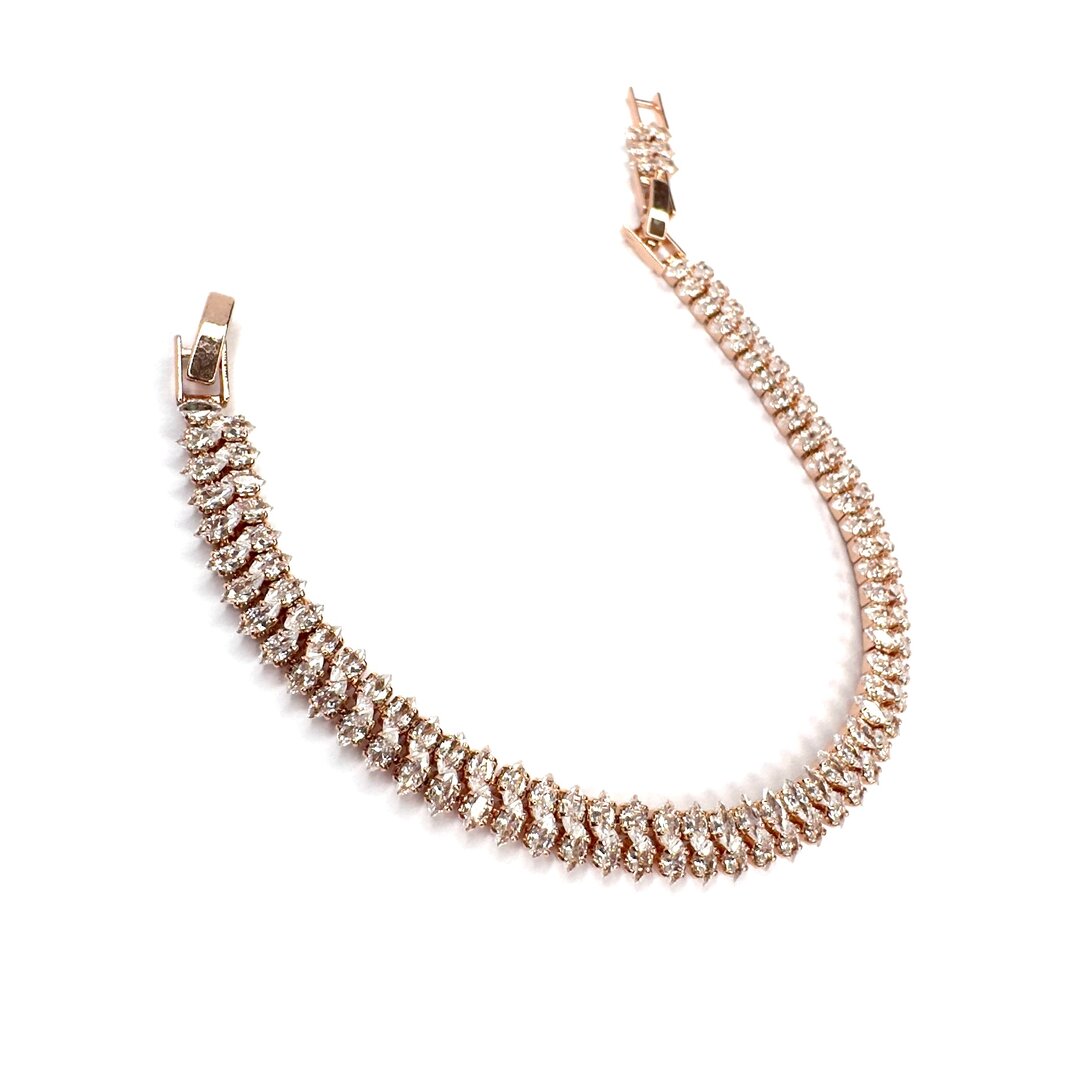 bracciale tennis oro rosa