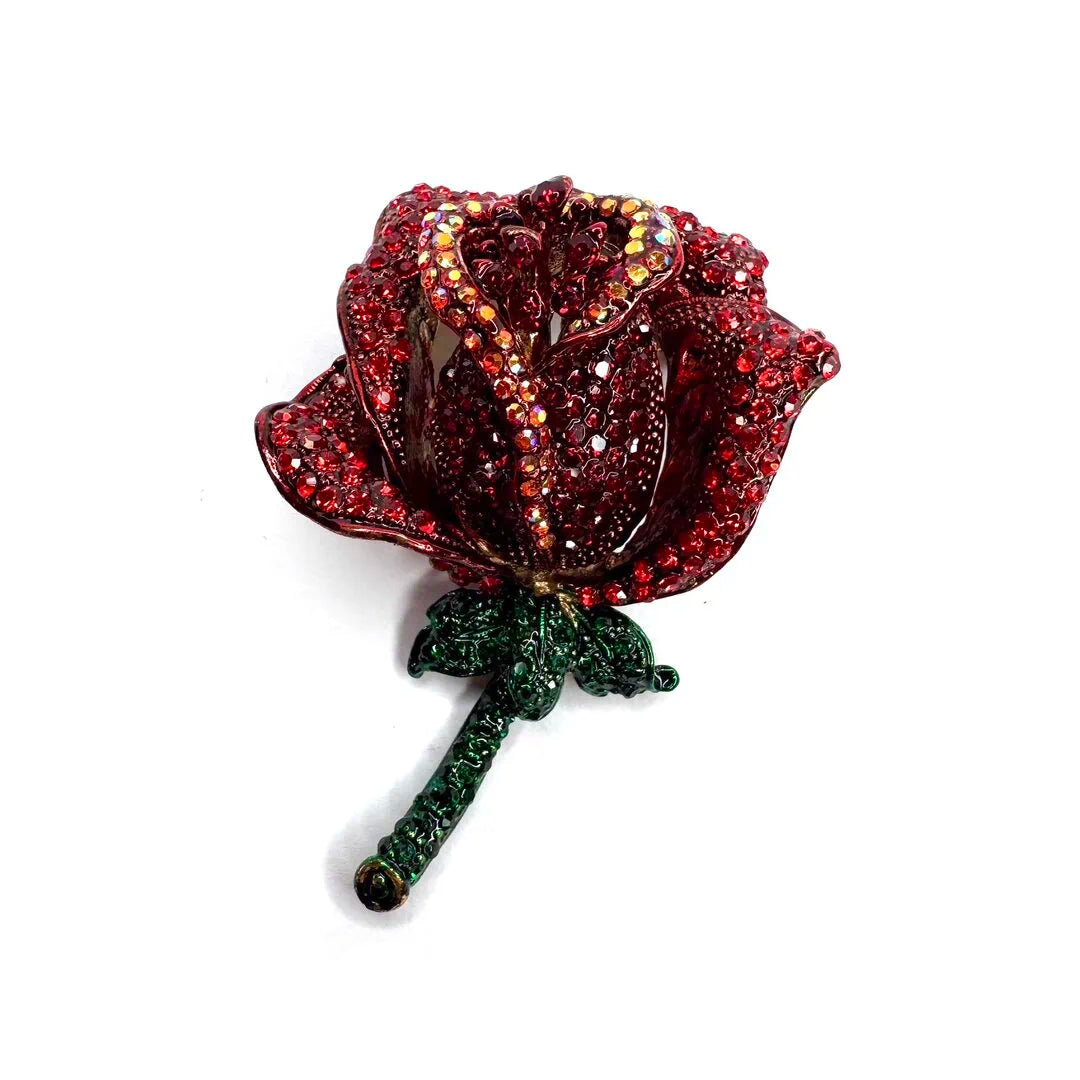 spilla fiore rosa