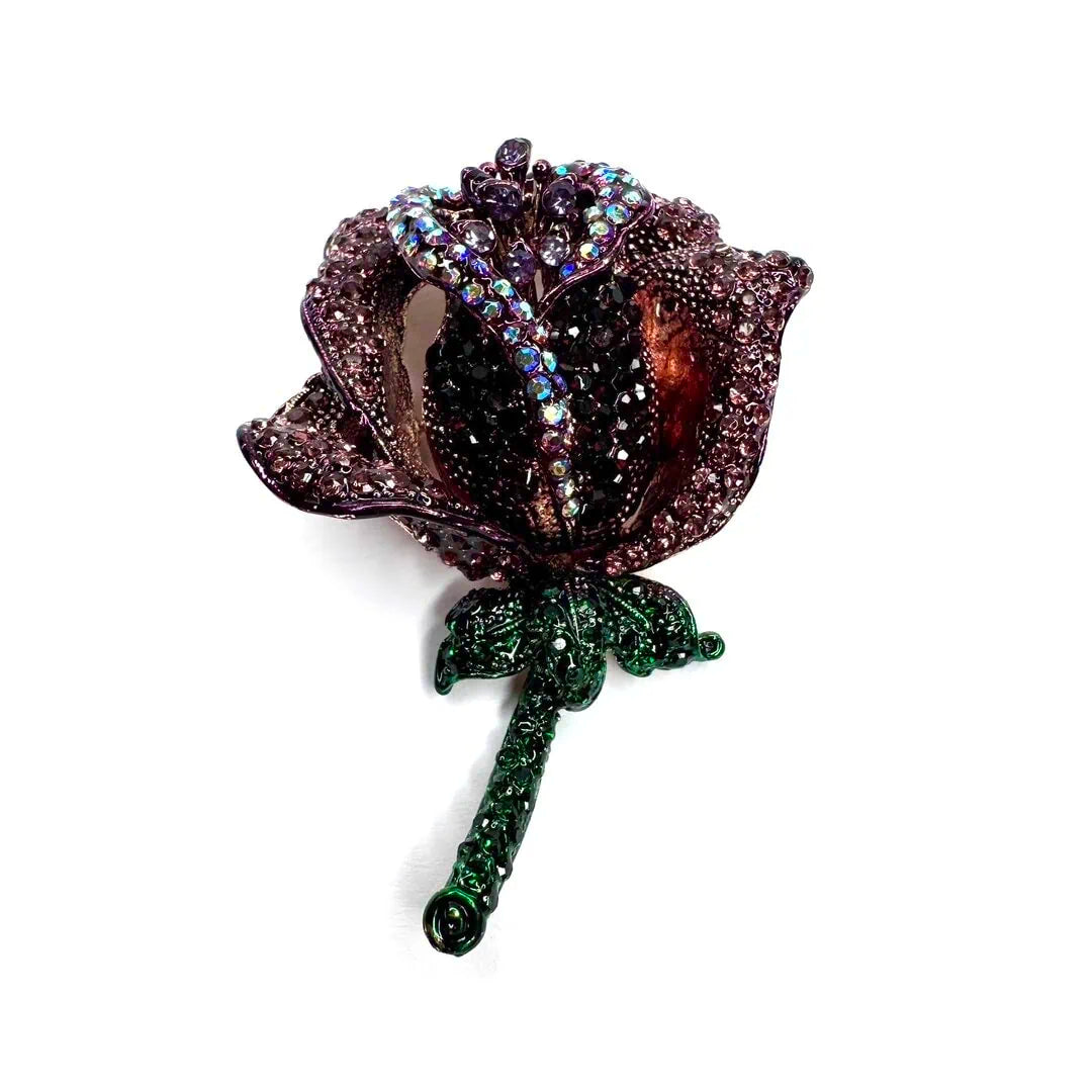 spilla fiore rosa