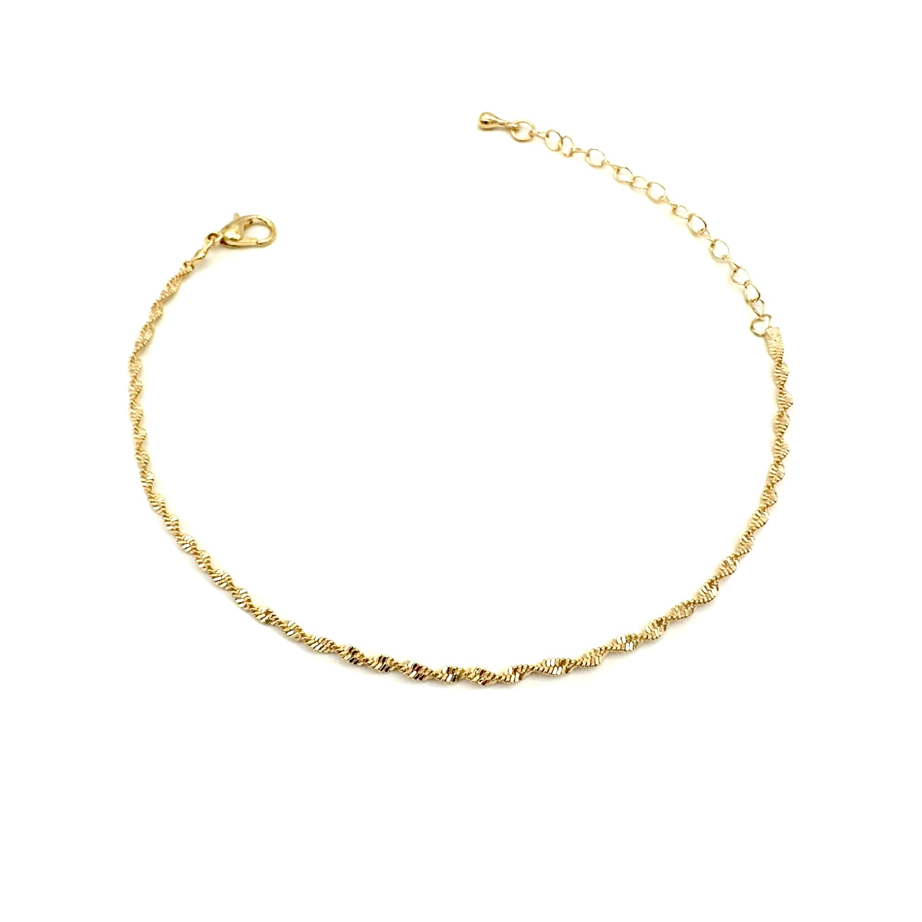 Cavigliera donna oro Catena Torchon