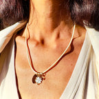 Collana con quadrifoglio cordino Serendipity