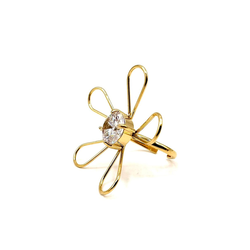 Anello Fiore oro con pietra