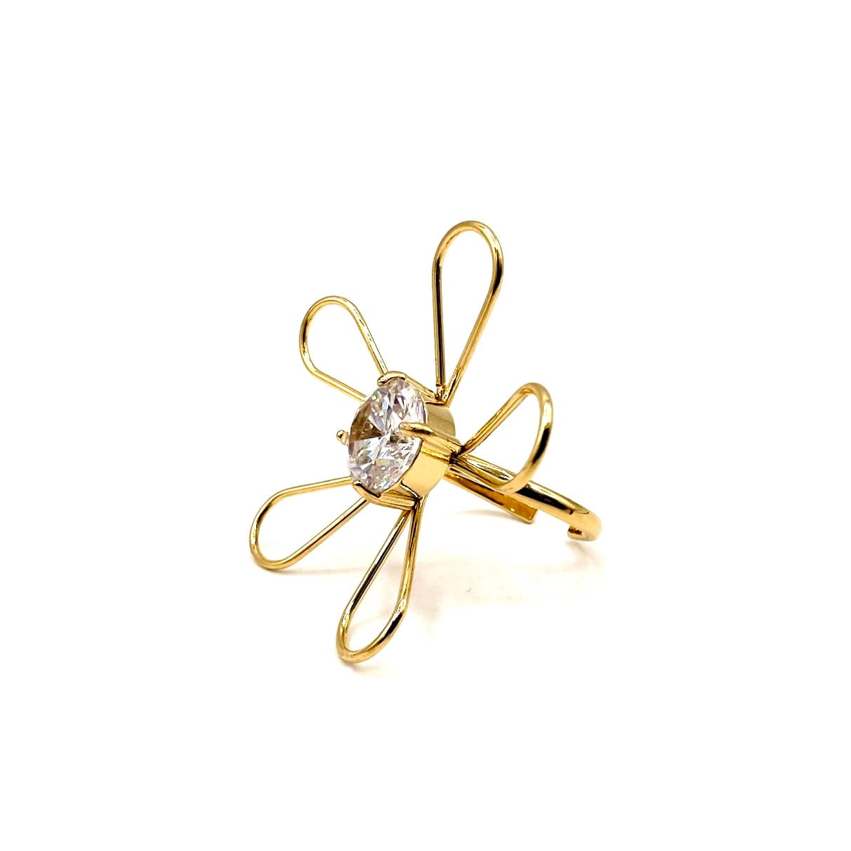 Anello Fiore oro con pietra
