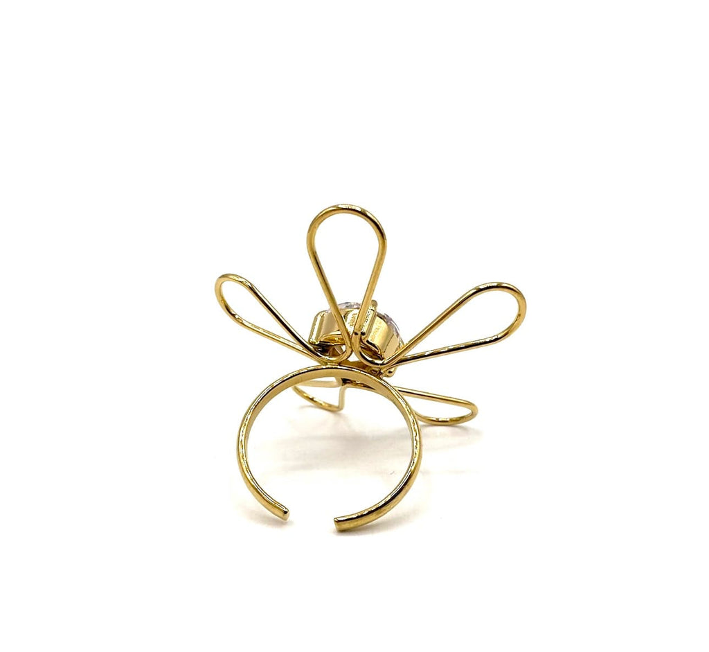 Anello Fiore oro con pietra