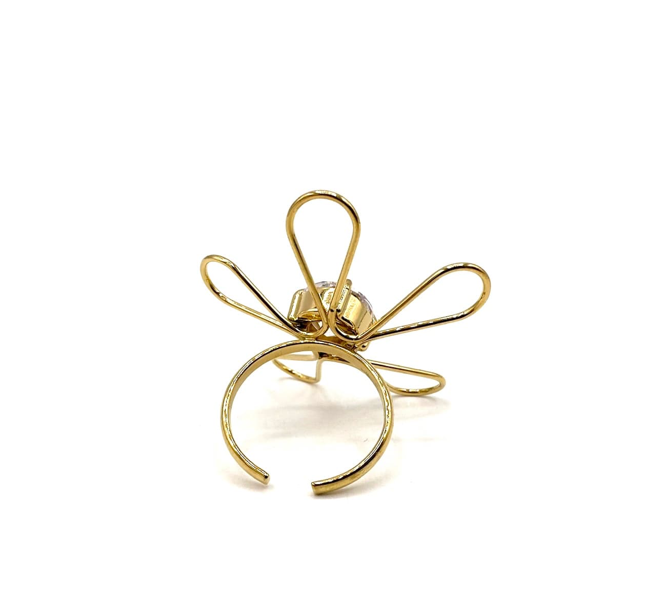 Anello Fiore oro con pietra