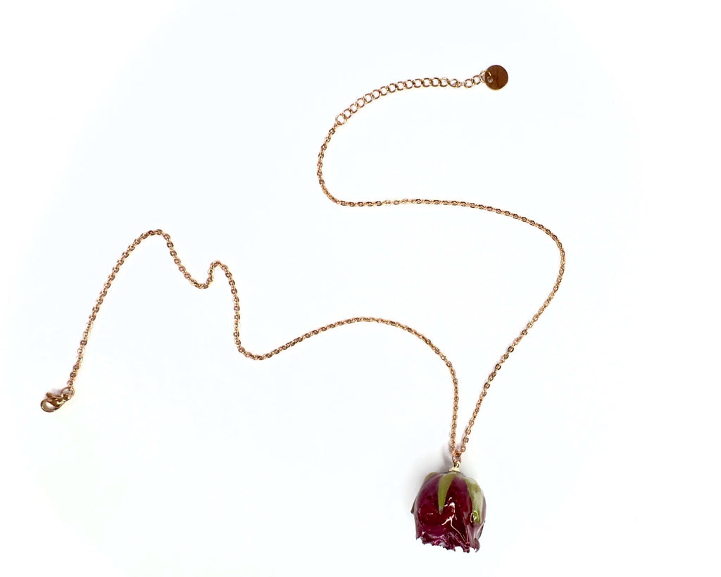Collana rosa catena Vinaccia Botanic
