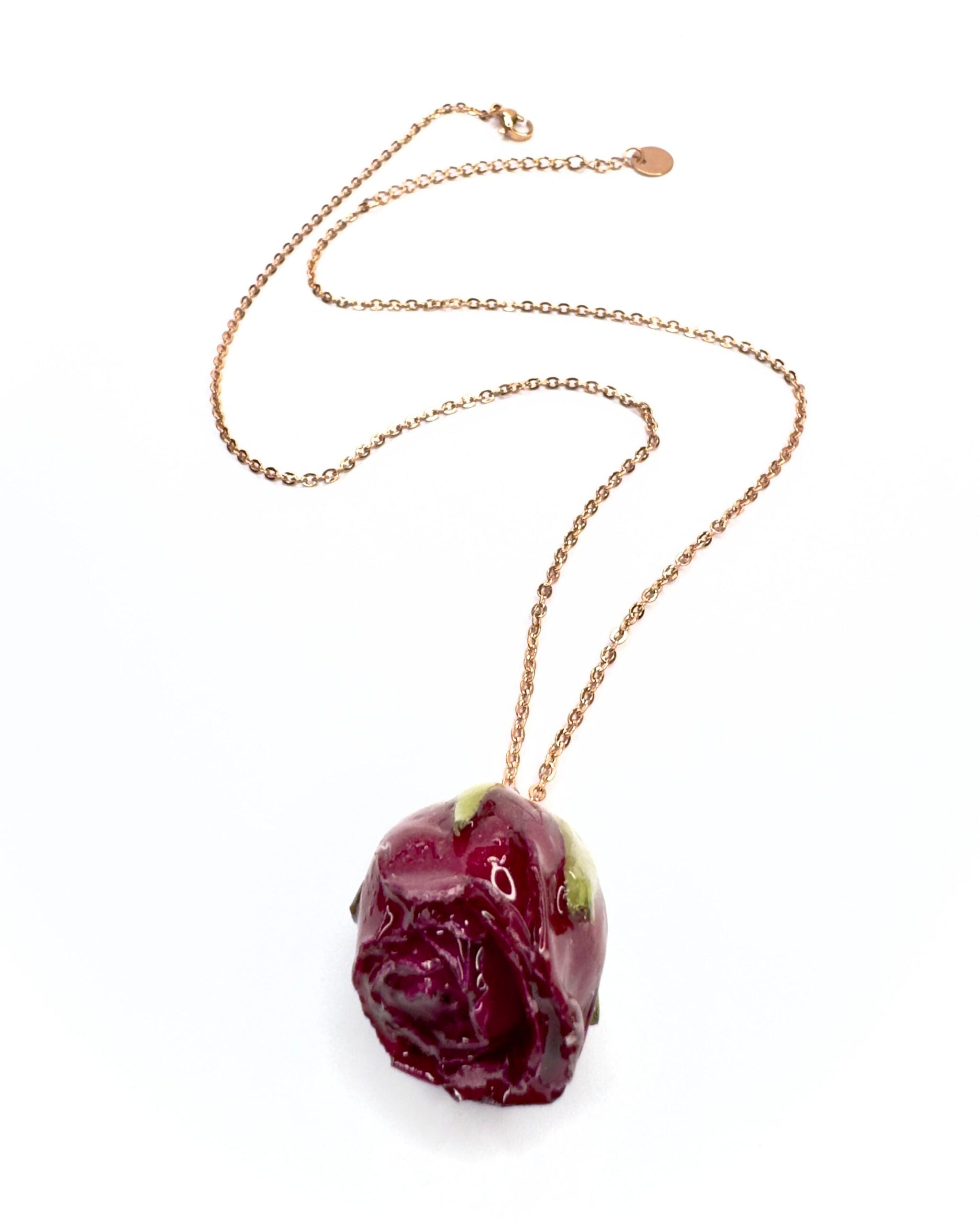 Collana rosa catena Vinaccia Botanic