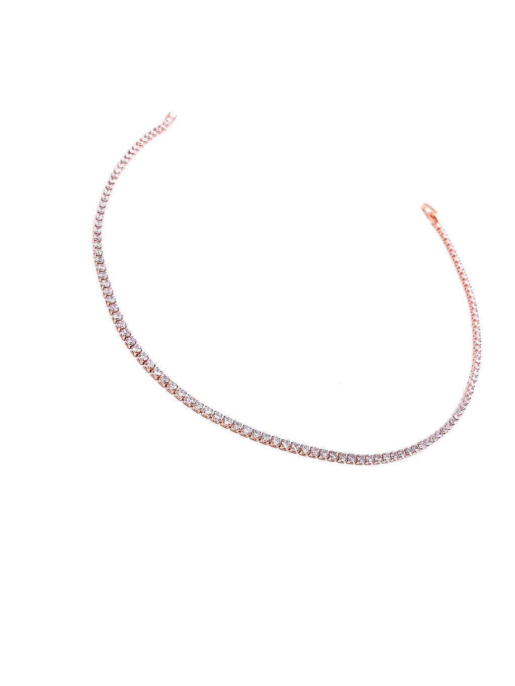 Girocollo Tennis Oro Rosa / Argento