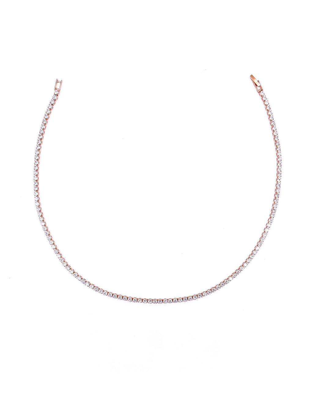 Girocollo Tennis Oro Rosa / Argento
