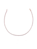 Girocollo Tennis Oro Rosa / Argento