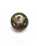 Spilla tonda vintage pietra