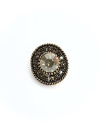 Spilla tonda vintage pietra