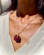Collana rosa catena Vinaccia Botanic