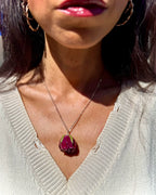 Collana rosa catena Vinaccia Botanic