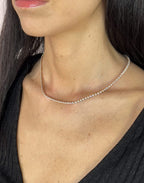 Girocollo Tennis Oro Rosa / Argento