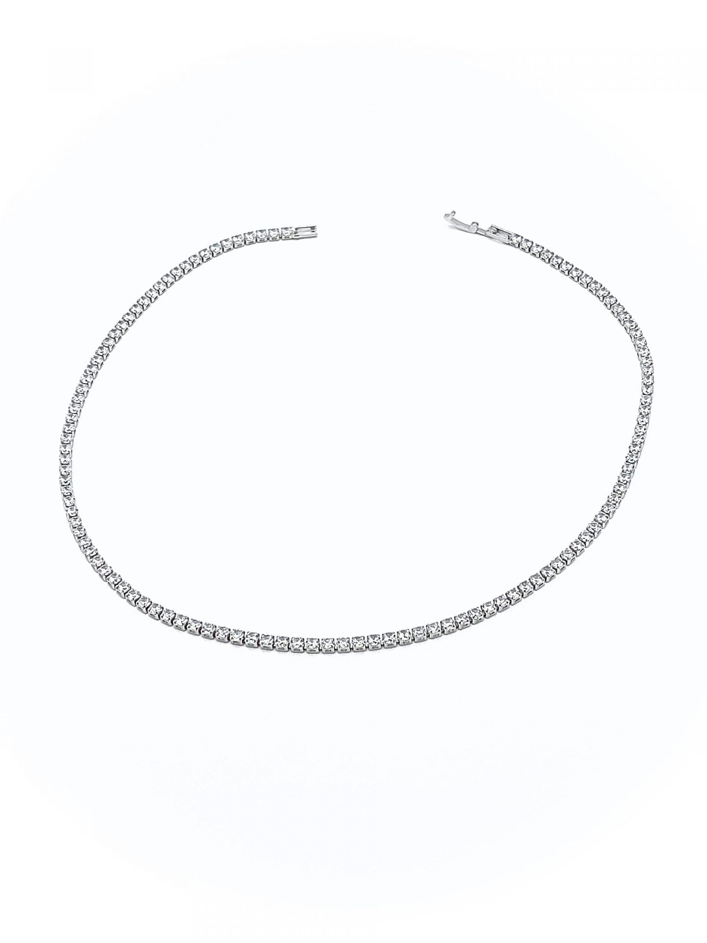 Girocollo Tennis Oro Rosa / Argento
