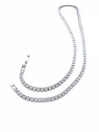 Girocollo Tennis Oro Rosa / Argento