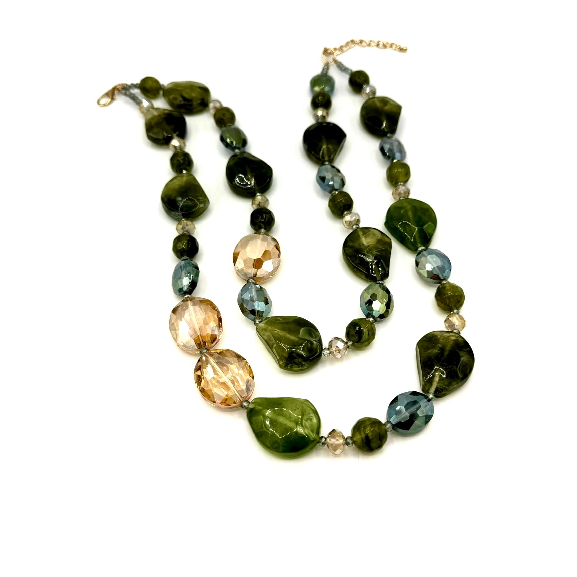 Collana con pietre dure colorate doppia Euphoria