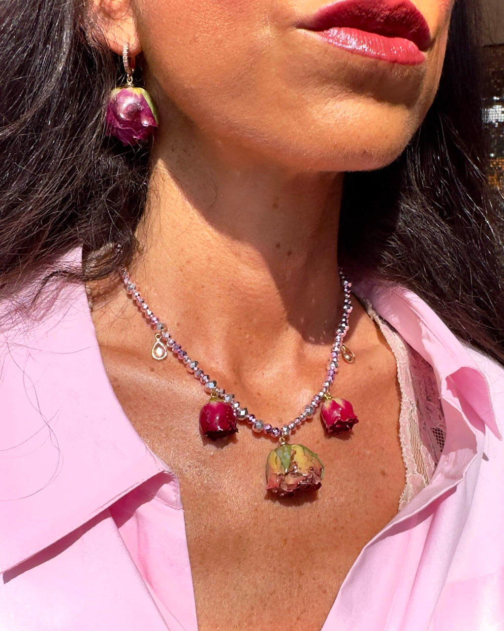 Collana cuor di rosa Botanic Limited edition