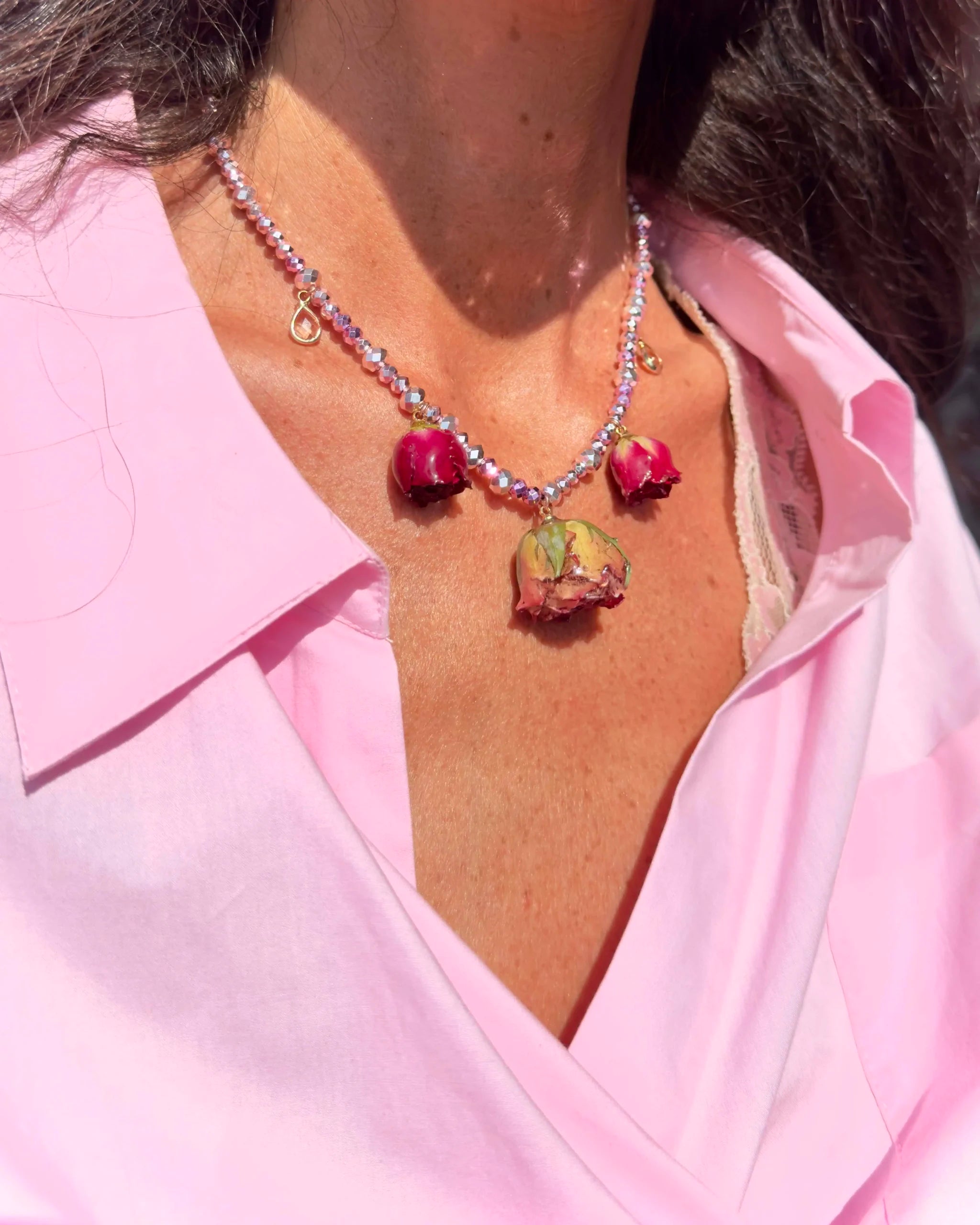 Collana cuor di rosa Botanic Limited edition