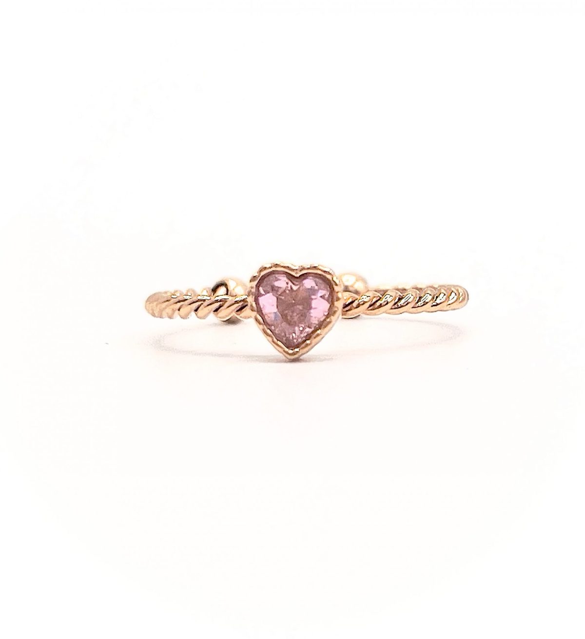 Anello cuore rosa