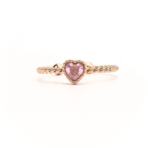 Anello cuore rosa