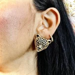 orecchini vintage leopardo